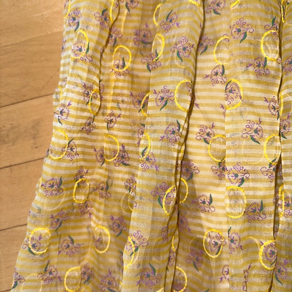 NEW Tory Burch Dandelion chiffon, silk organza gown, XS, GD1186 - Picture 6 of 14